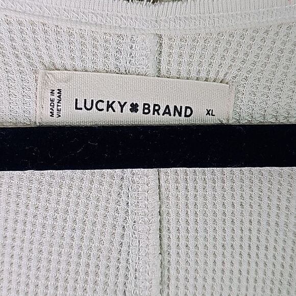 Lucky Brand Top Scoop Neck White Size XL Oversized NWT - Picture 3 of 8